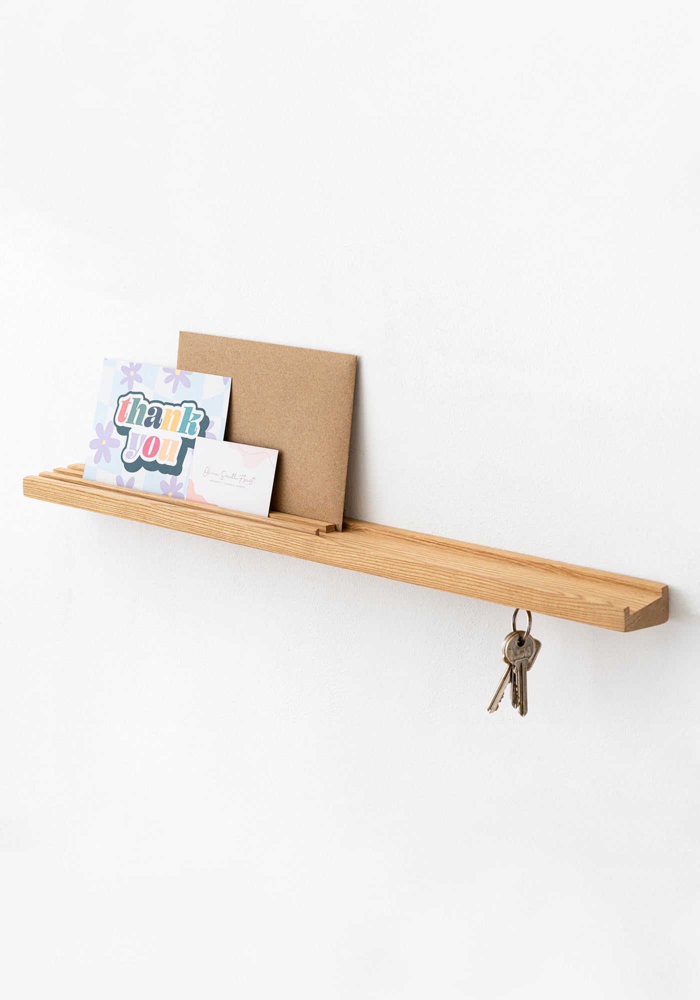 Entryway Shelf with Letter Rack and Key Holder